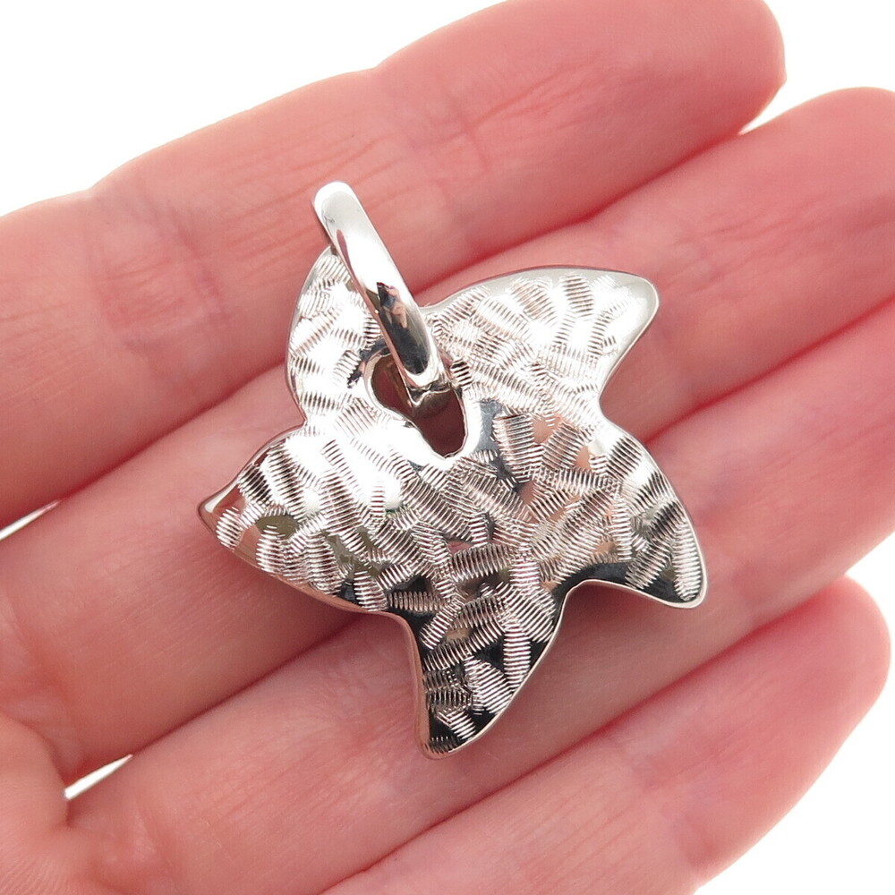 Milor 925 Sterling Silver Vintage Italy Starfish Textured Charm Pendant